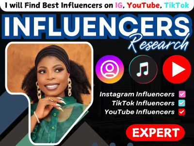 TikTok Instagram YouTube Influencer Research List for Influencer Marketing