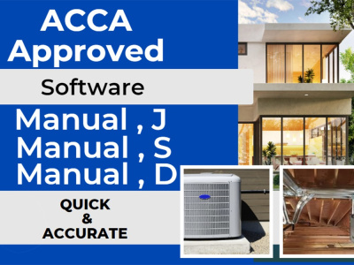 Manual J,S,D calculations and drawing | Resedential HVAC design