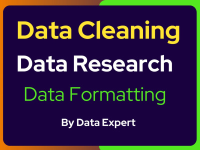 Data Cleaning Formatting and Research By Data Expert