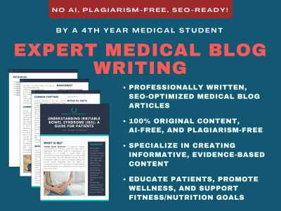 Expert Medical Blog Writing – No AI, Plagiarism-Free, SEO-Ready! | Upwork