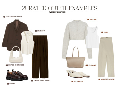 A personalized business, office wear lookbook