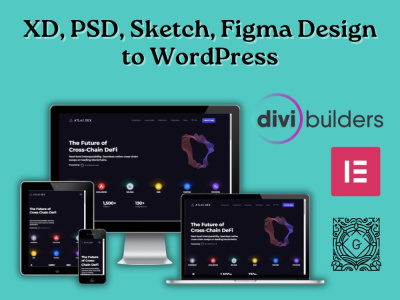 XD, PSD, Sketch, Figma Design to WordPress Conversion using Elementor ...