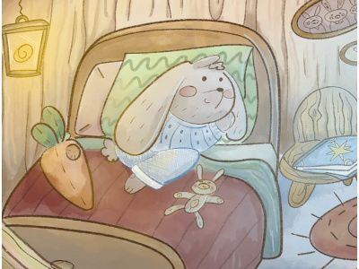 Whimsical children`s book illustration with cute animals