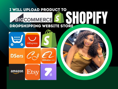 Winning product upload import to shopify bigcommerce ecwid website
