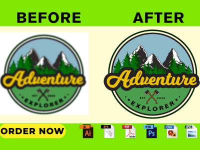 Manual vector tracing of logo Vectorize, Raster to high quality vector