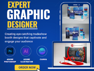 Eye Catching Trade Show Booth Design |  Backdrop | Roll Up Banner |
