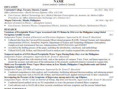 A high quality resume that will make you stand out