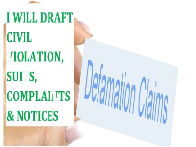 Draft of civil suits and complaints from a professional lawyer