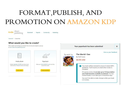 Book formatting, publishing and promotion on Amazon Kindle