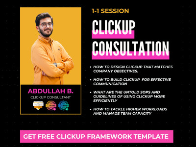 1:1 Consultation Session with a Verified ClickUp Consultant