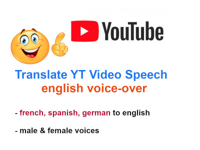 Translate and Voice-Over YouTube Videos (French,Spanish,German to English)