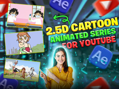 An engaging 2.5D cartoon animated series for your Youtube Channel