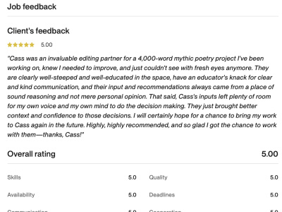 Poetry Feedback & Edits