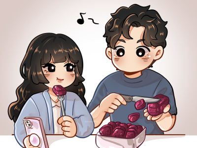 A Cute Chibi Manga Illustration