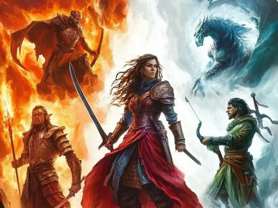 A fantasy character design and dnd character art