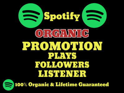 Spotify Organic Plays Followers And Spotify Promotion | Podcast Promotion
