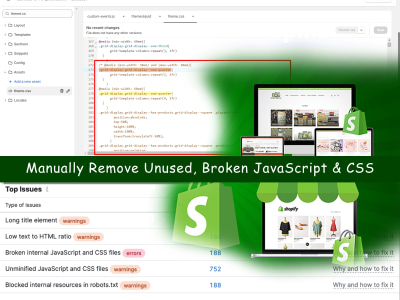 Manually Remove Unused, Broken JavaScript & CSS for Faster Shopify | Upwork