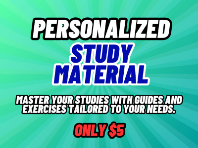 Personalized study material and exercise guides | Upwork
