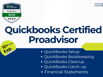 Setup, catch up, clean up, reconciliation and bookkeeping in Quickbooks