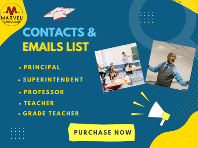 A list of Principal, Superintendent, Professor, etc contacts and emails.
