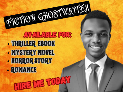 Thriller horror novel crime story mystery or romance ebook ghostwriter