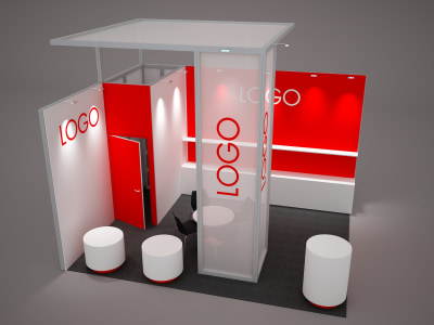 A trade show booth design/ exhibition design octanorm maxima
