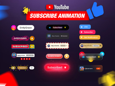 Animated YouTube Subscribe Button and Lower Thirds
