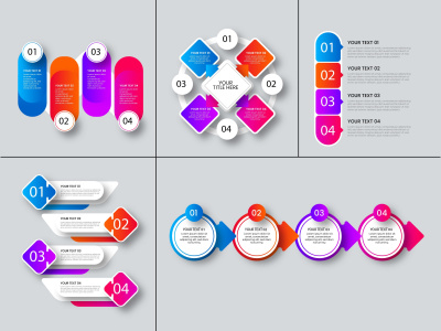 A professional, minimal and flat infographic design