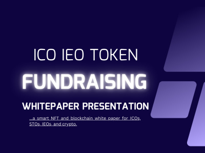 A smart NFT and blockchain white paper for ICOs, STOs, IEOs, and crypto.