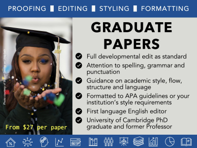 Graduate Research Papers Edited & Formatted by a Professional Editor (PhD)