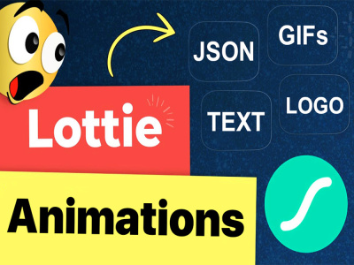 Craft custom lottie, json, gifs, text, logo animation for website and ...