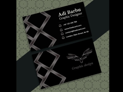 Black Business Card Design