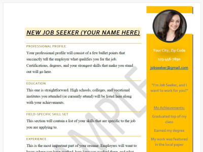 You will get Entry-Level Resume or Cover Letter for New Job Seekers