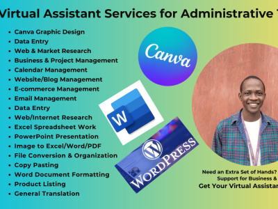 A Virtual Executive Assistant to handle admin tasks email management, canva