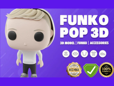 3d funko pop, funko pop model for 3d printing, pop art model bobblehead
