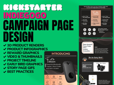 A Stunning Kickstarter Indiegogo Crowdfunding Campaign Page Design