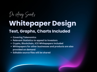 A whitepaper for your blockchain/cryptocurrency project (text + design)