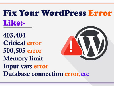 Wordpress Error and bug Fixed