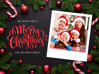 Beautifully designed Christmas cards, holiday invites, or party posters