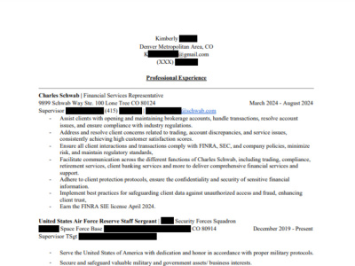 Receive a resume consultation and newly updated resume.