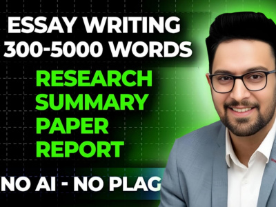 A writer for literature review, research proposal/ paper / report / essay