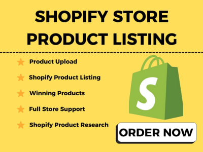 Shopify Product listing, Shopify Product upload, Shopify Store VA Assistant