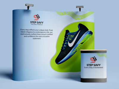 Design backdrop trade show booth or pop up banner