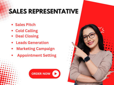 A sales representative, sales closer, b2b lead, online sales, sales agent