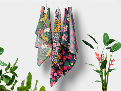 Hand-drawn patterns for kids, children's clothing, textiles with moodboard