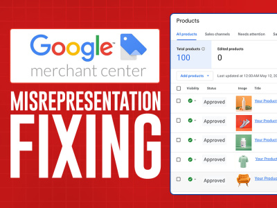 Google Merchant Center Setup and Product Listing Approved Misrepresentation