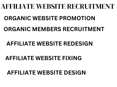 Affiliate marketing link promotion to recruit affiliate members