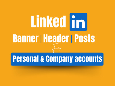 Professional LinkedIn banner, Headers and posts design