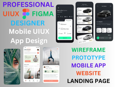 UIUX Design prototype wireframe for mobile app Design and web app ...