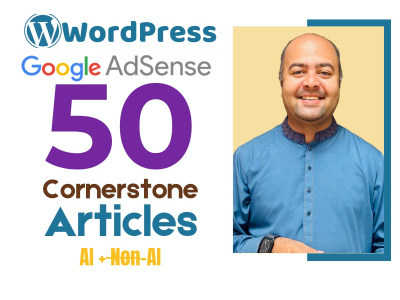 AdSense Ready WordPress Blog with 6 Pages and 50 Cornerstone Articles